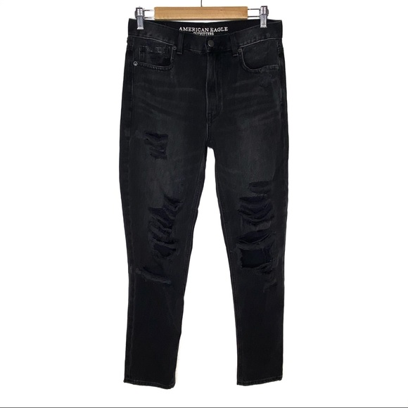 American Eagle Outfitters Denim - American Eagle Distressed Faded Black Mom Jeans